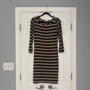 Shore striped long sleeve t-shirt dress